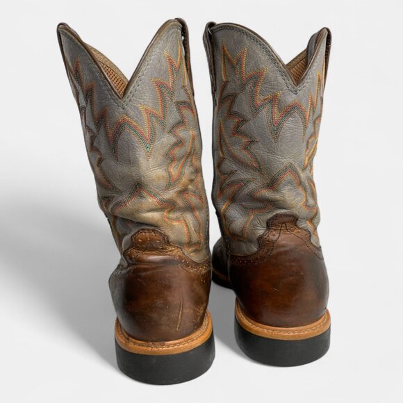 Twisted X Distressed Brown and Gray Western Boots - Picture 8 of 13